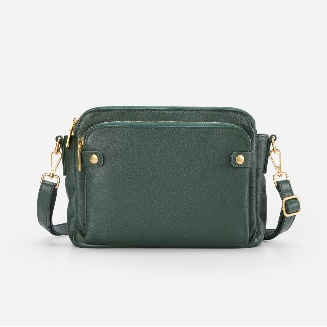 Háromszoros bőr crossbody táska