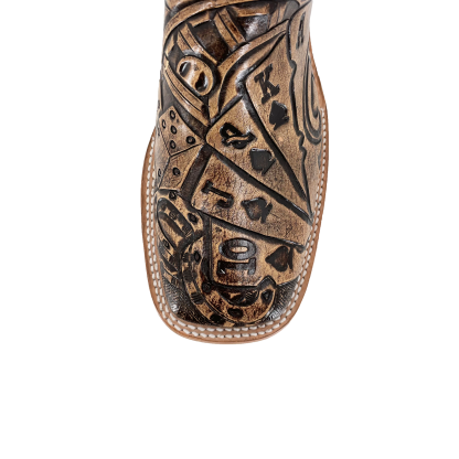 Men Bulldog Hand Tooled - Royal Flush Rustic