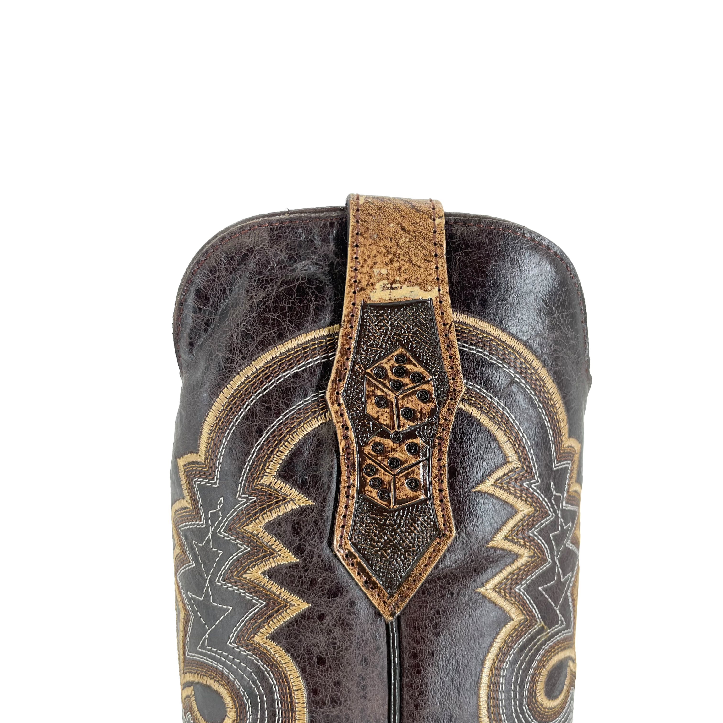Men Bulldog Hand Tooled - Royal Flush Rustic