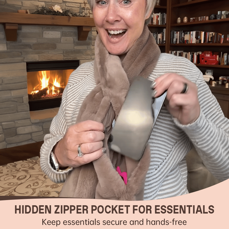 The Coziest Scarf with a Hidden Zipper Pocket
