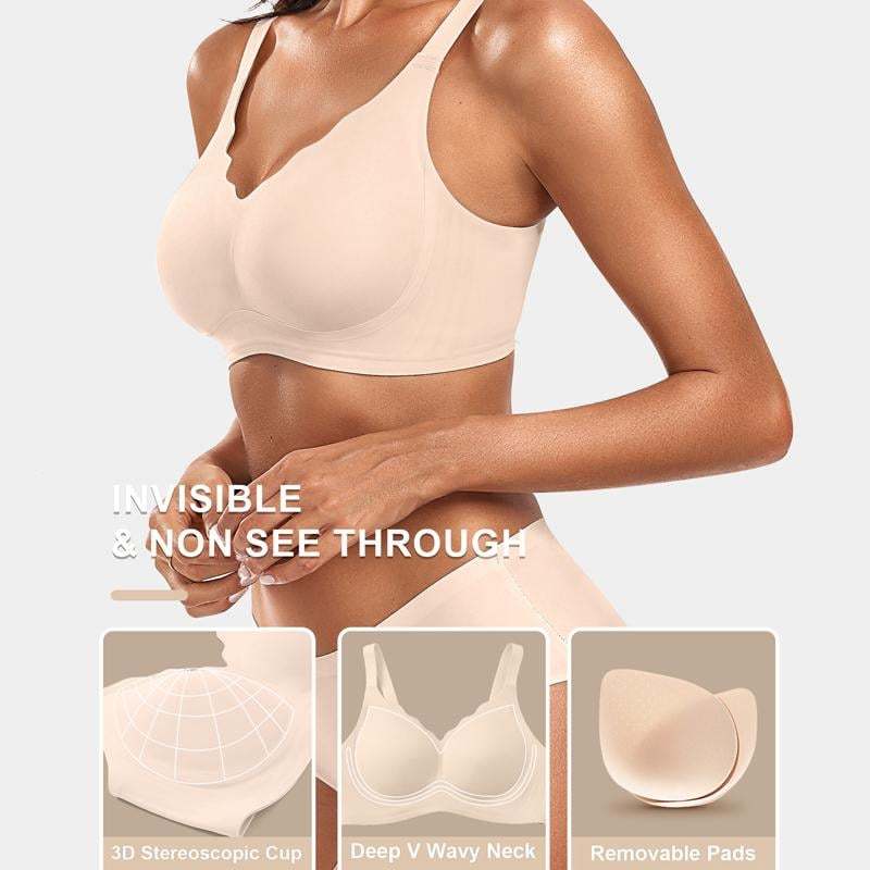 Seamless Scalloped Push-Up Bra