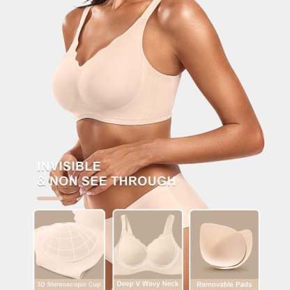 Seamless Scalloped Push-Up Bra