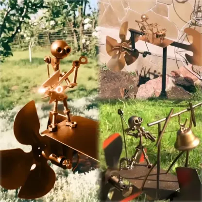 🔥Last Day 57% OFF🥁Handmade Metal Rock Band Windmill🎁(Includes a 70cm bracket)
