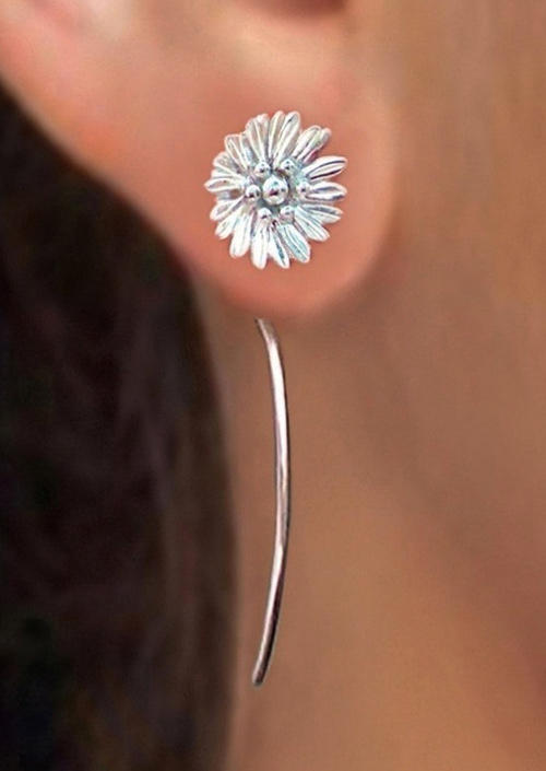 Creative Long String Sunflower Alloy Earrings