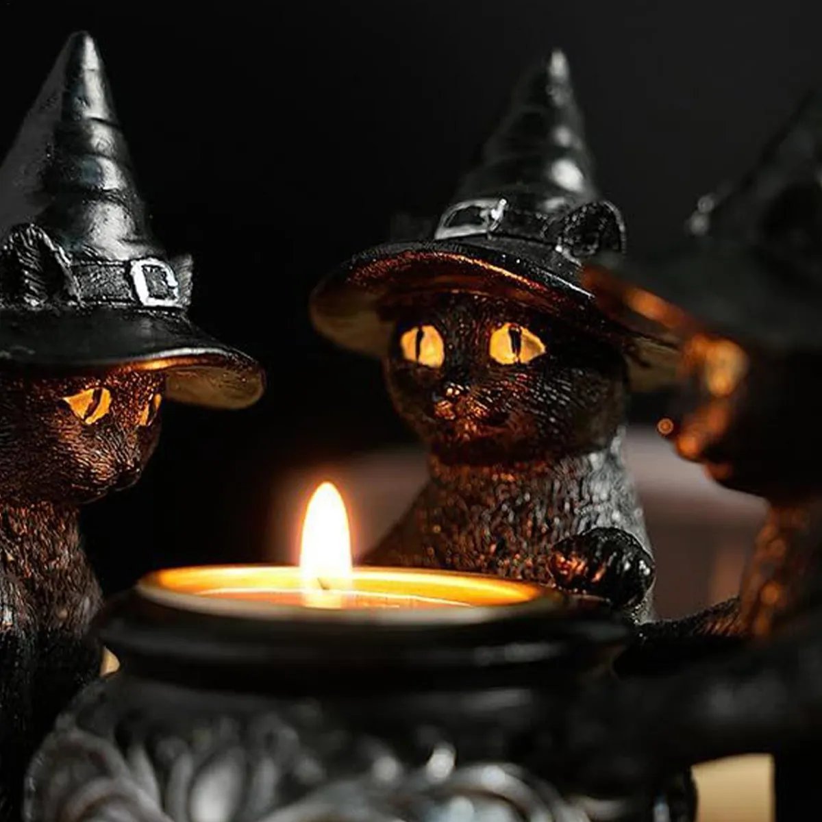🕯️Ghost Wizard Magic Cat Candlestick(not include candles)