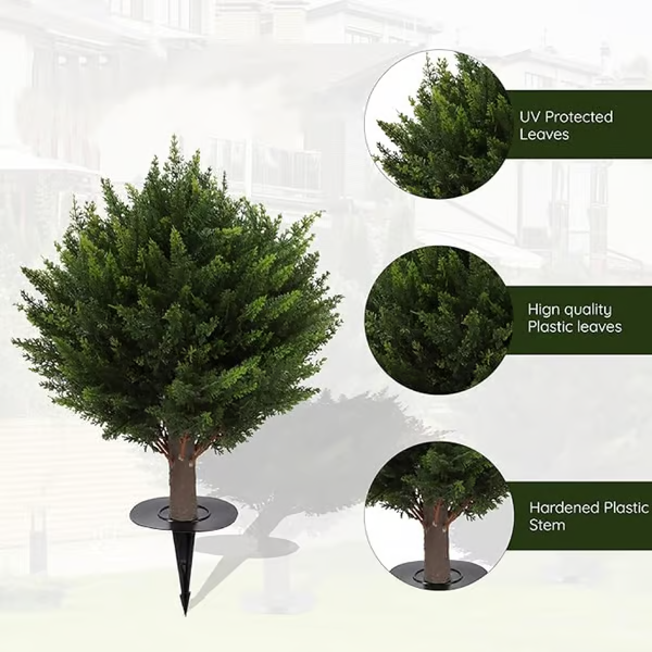 Artificial Cedar Topiary Ball Tree