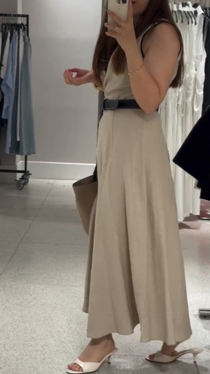 Ladies' V-neck Slit Leisure Dress