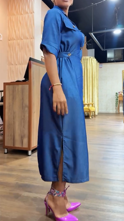 Ladies' Lapel Buckle Temperament and Leisure Dress