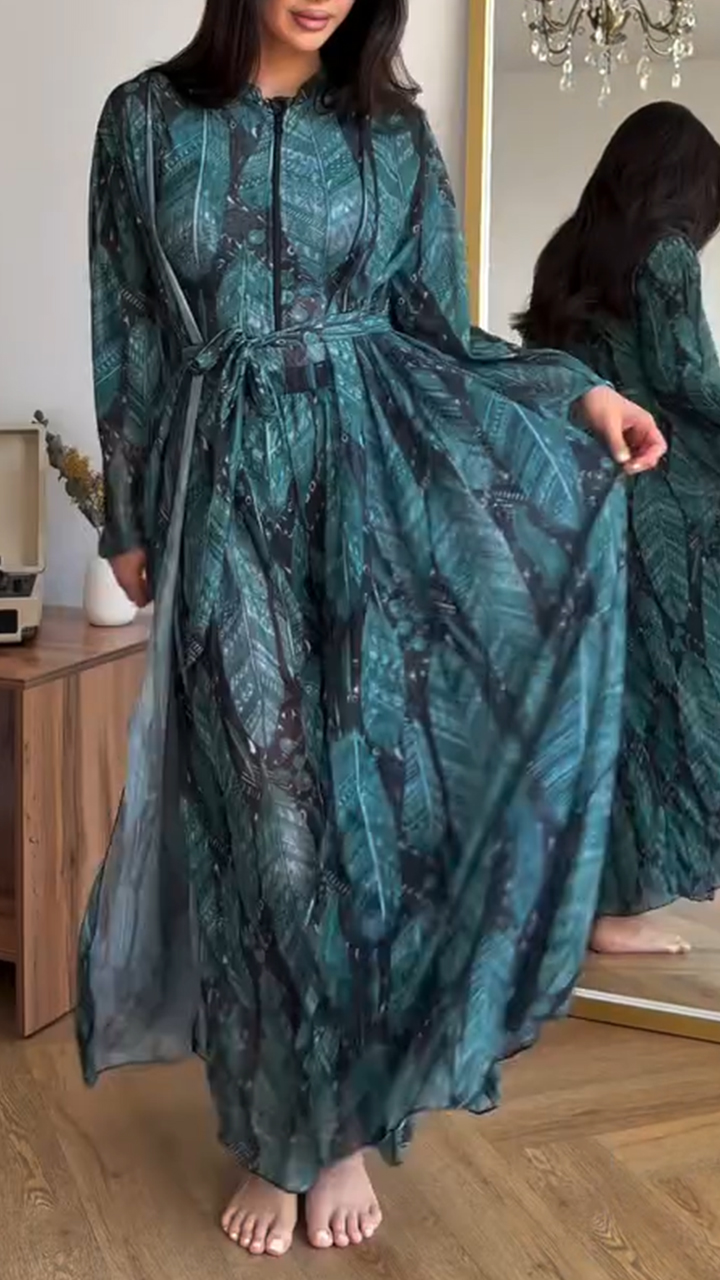 Women's printed three-piece swimsuit