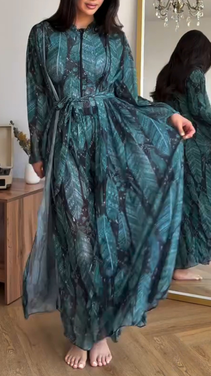 Women's printed three-piece swimsuit