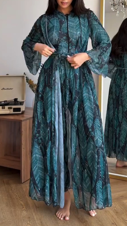 Women's printed three-piece swimsuit