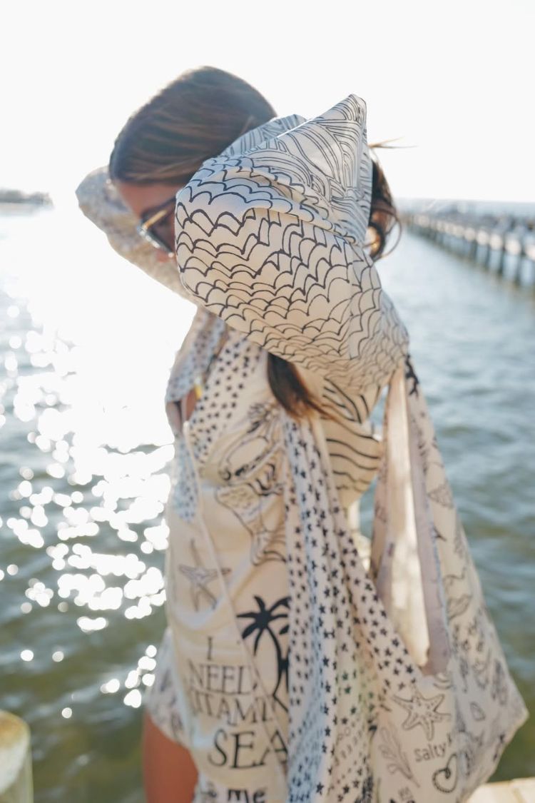 Satin Unique Print Tassel Shirt and Elastic Waist Shorts Set