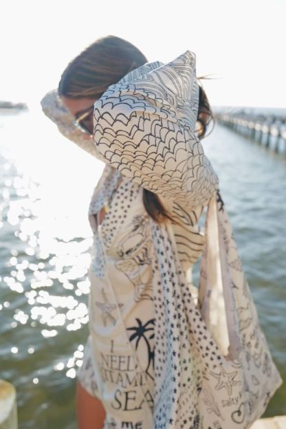 Satin Unique Print Tassel Shirt and Elastic Waist Shorts Set