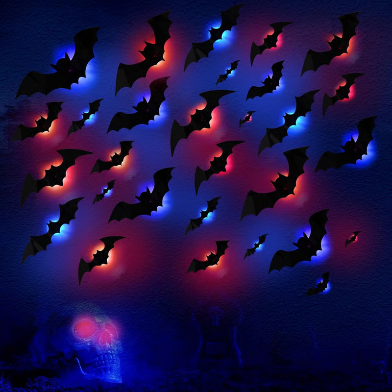 💥Only $14.99 Last Day Promotion!🎁3D Bat Design LED Decoration