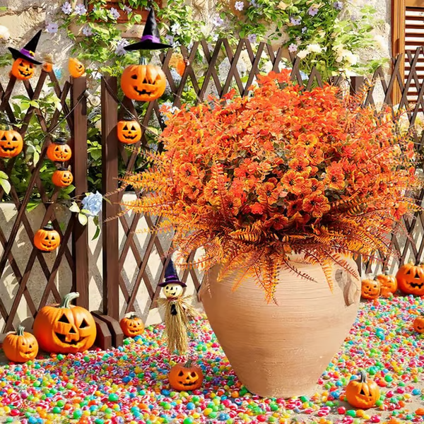 🔥🎃Halloween Discount🎃Realistic Fall Fake Flowers 12/24pcs UV Resistant