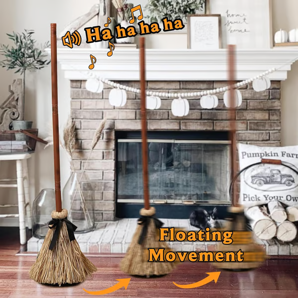 【💥Halloween Sale 49% OFF】🧙‍♀️🪄Floating Witch's Broom –Haunted Danci