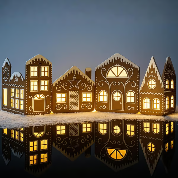 🔥LAST DAY 50% OFF- 🎄Christmas Gingerbread House Decorations with LED