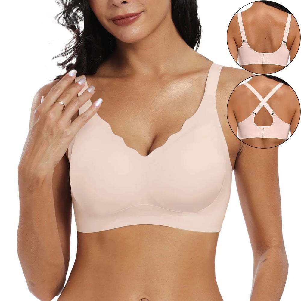 Seamless Scalloped Push-Up Bra