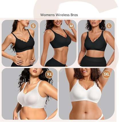 Seamless Scalloped Push-Up Bra