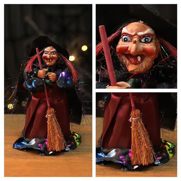 🔥Halloween Witch Doll Statue Decor Desktop🧙🧹