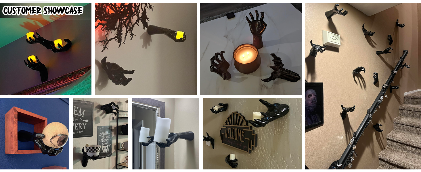 halloween wall art hanging halloween decorations creepy hands Halloween hands