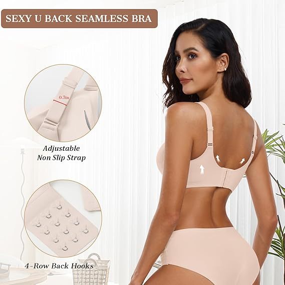 Seamless Scalloped Push-Up Bra