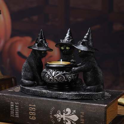 🕯️Ghost Wizard Magic Cat Candlestick(not include candles)