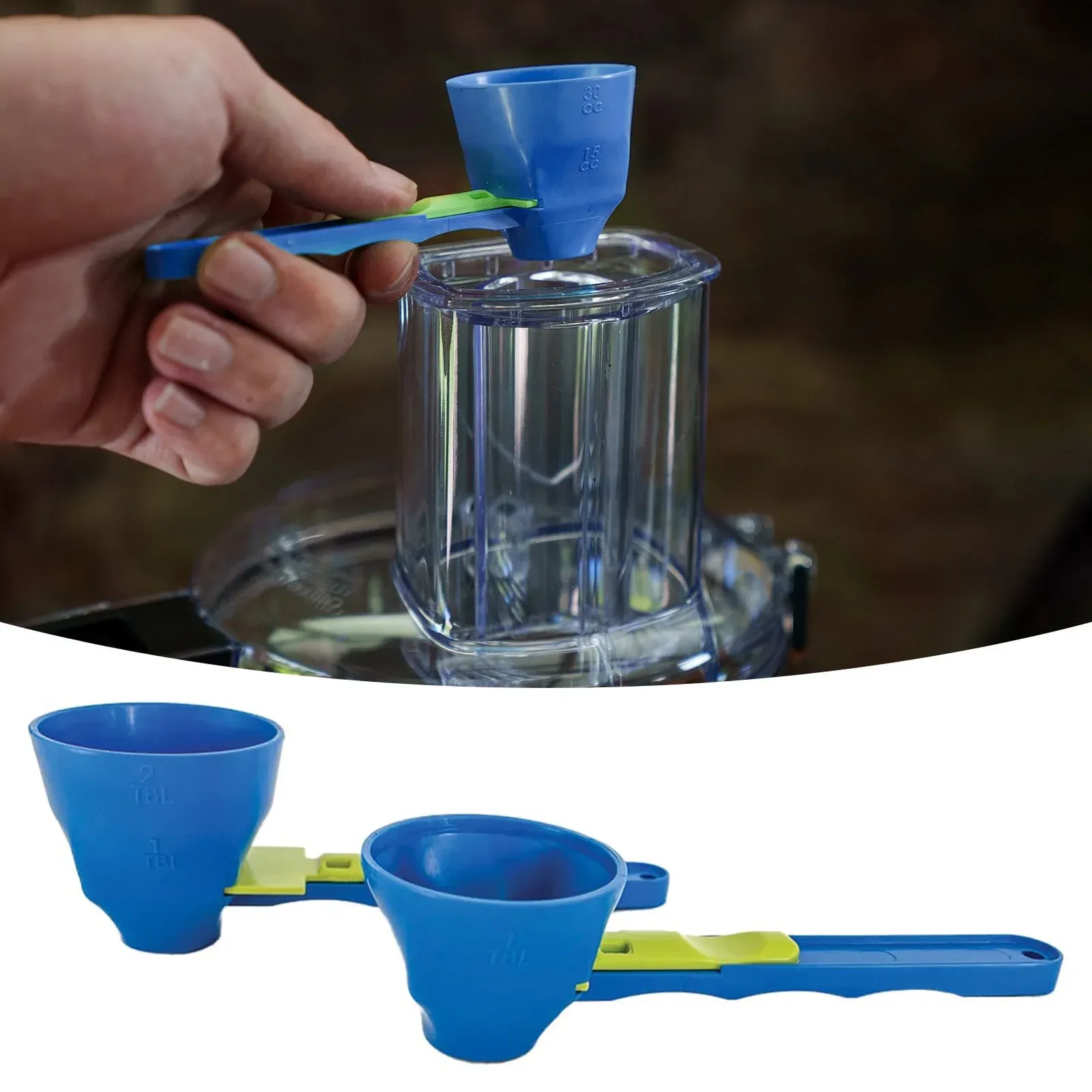 Measuring Spoon with Funnel Scoop
