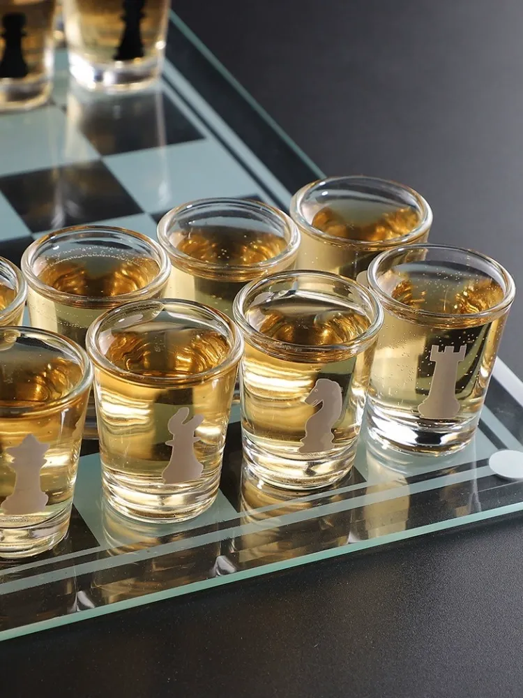 Shot glass chess game