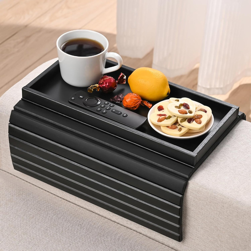 Bamboo Couch Arm Tray & Cup Holder