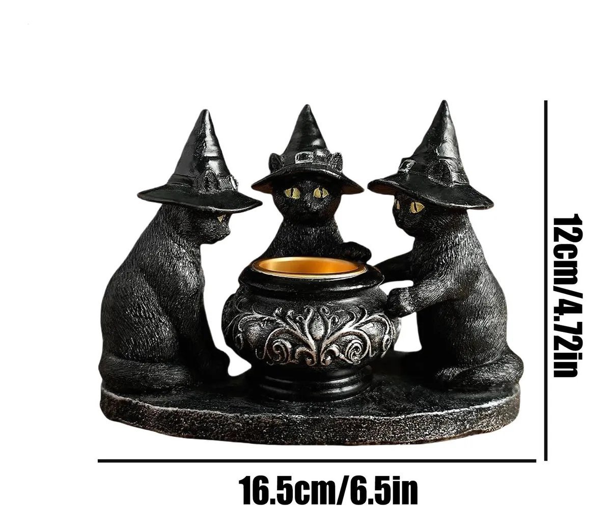 🕯️Ghost Wizard Magic Cat Candlestick(not include candles)
