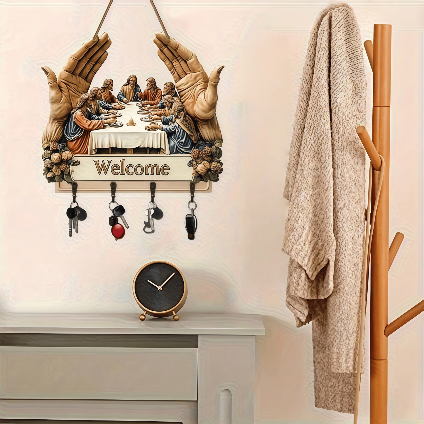 🙏 Jesus and Disciples Wall Art Keychain