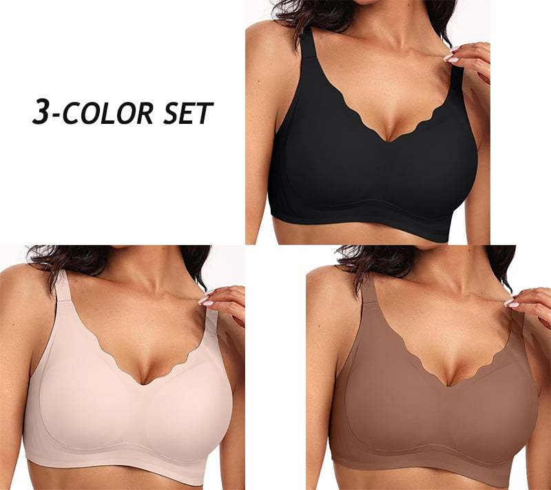 Seamless Scalloped Push-Up Bra