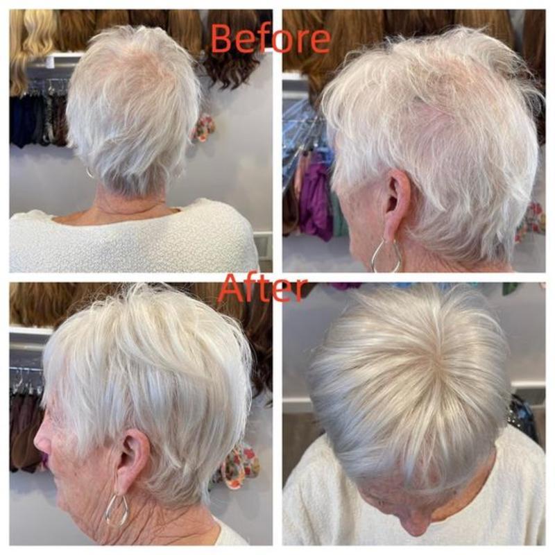 Top Hair Pieces Mini Short straight hair Topper with bangs