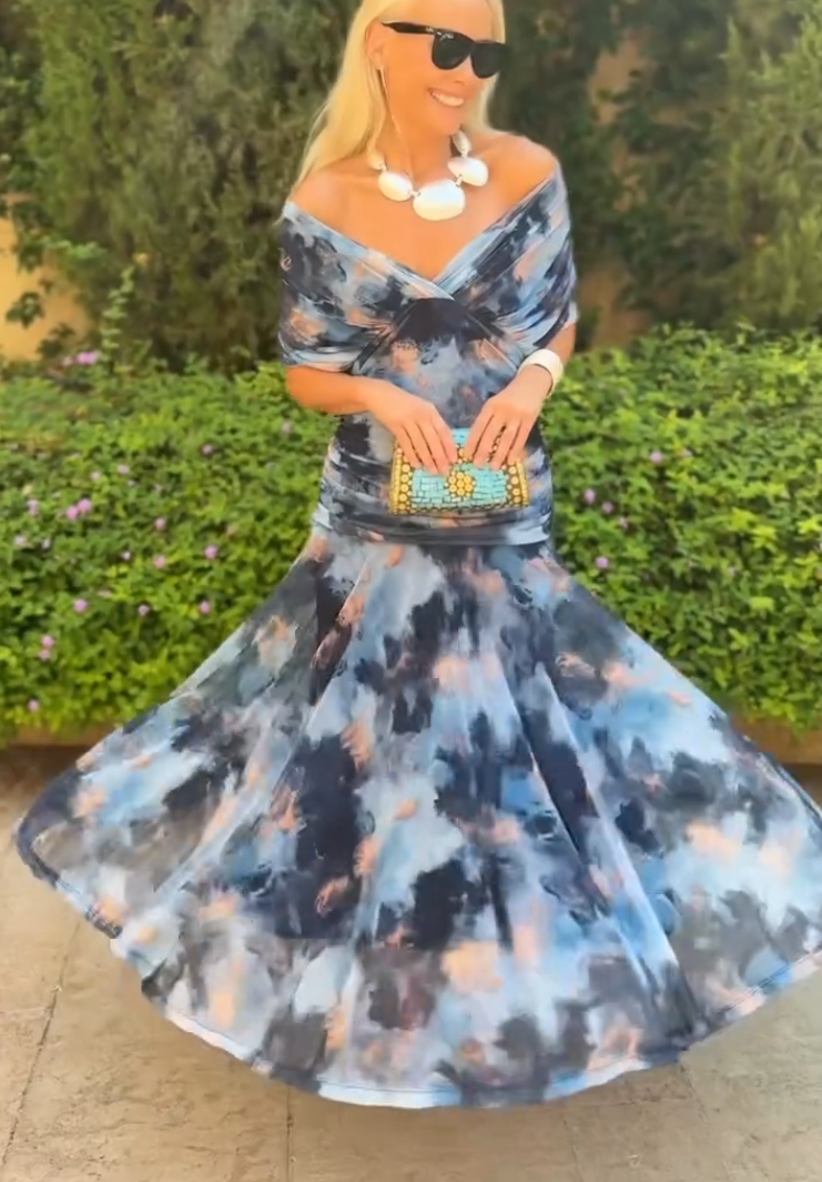 Women's Elegant Mesh Boutonniere Dress