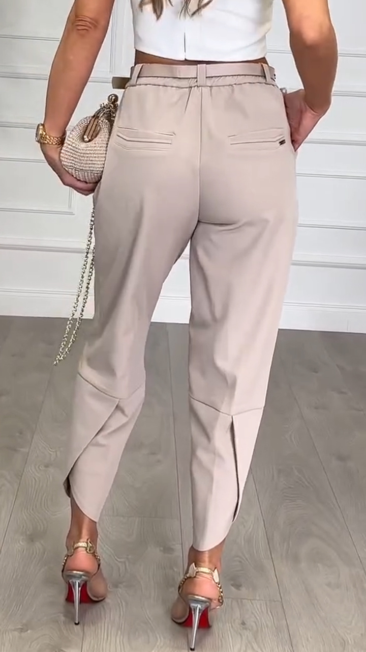 Women's Patchwork Commuting Casual 9-point Pants
