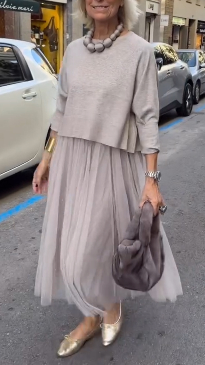 Women's Inner Dress + Top Casual Suit