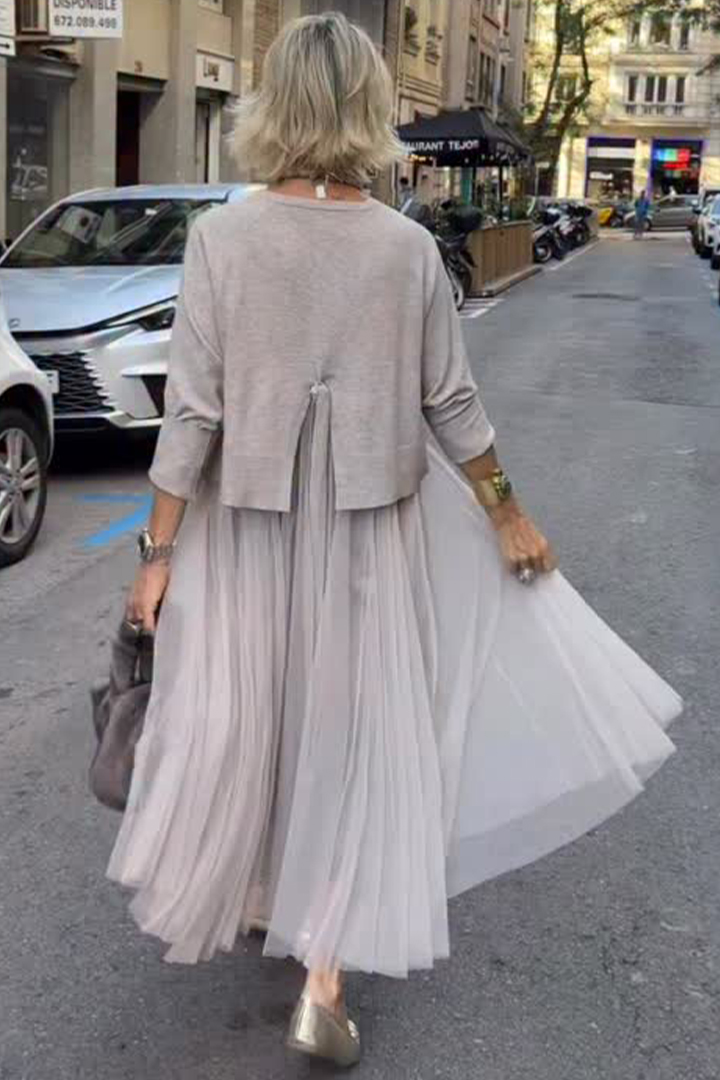 Women's Inner Dress + Top Casual Suit