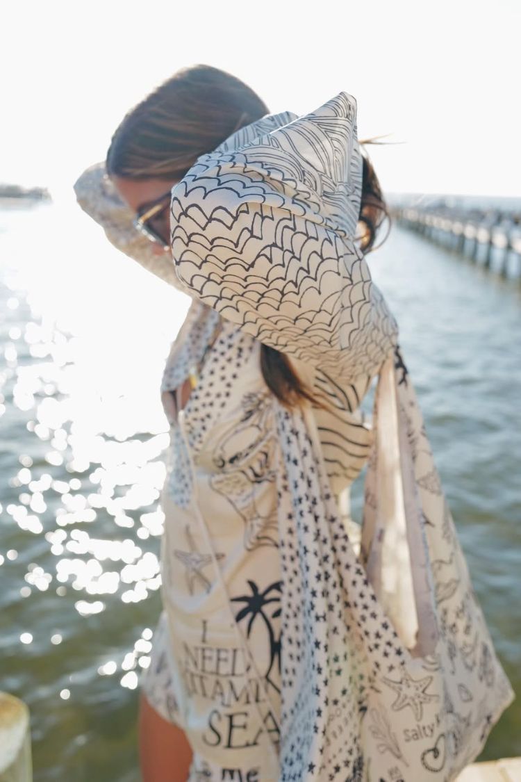 Satin Unique Print Tassel Shirt and Elastic Waist Shorts Set