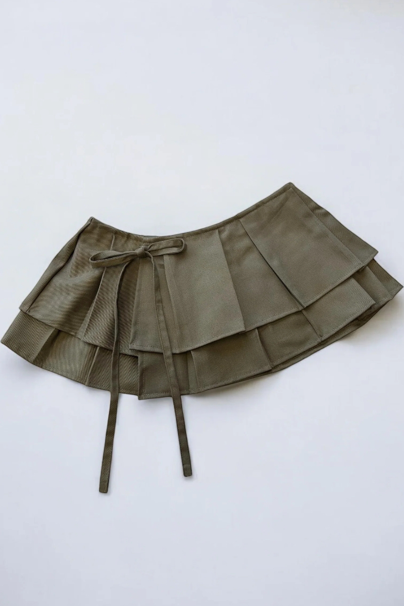 Women's Ruffled Belt + Wide-Leg Lantern Pants