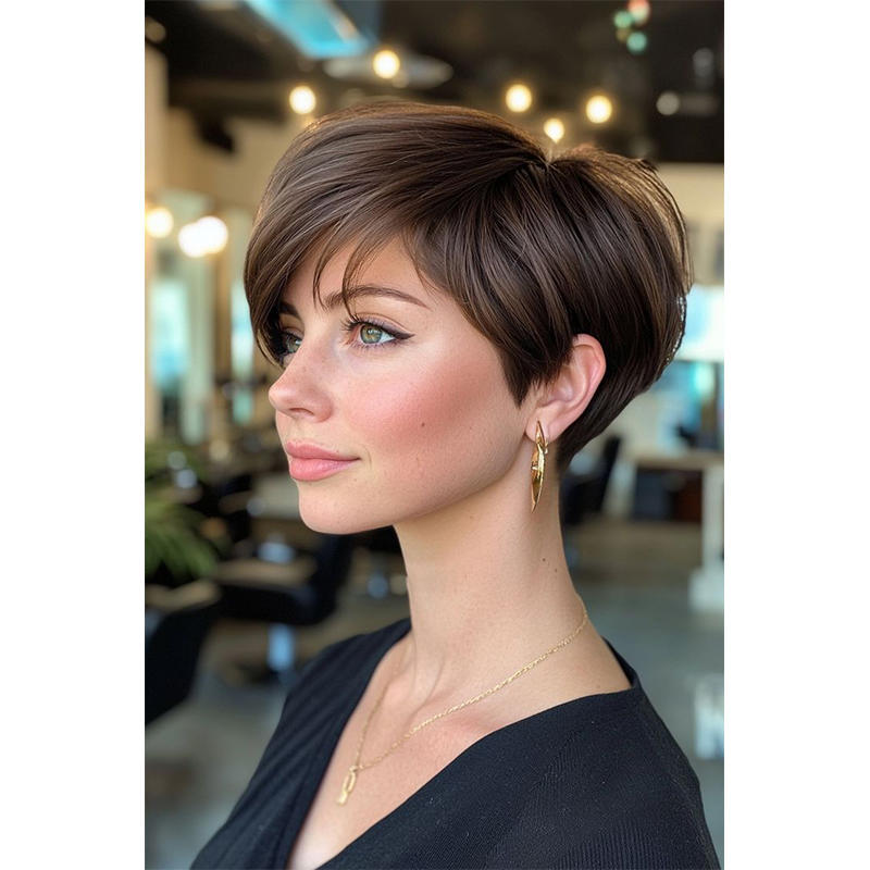 Top Hair Pieces Mini Short straight hair Topper with bangs