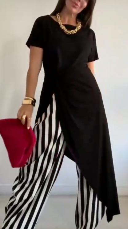 Women's Round Neck Irregular Casual Top