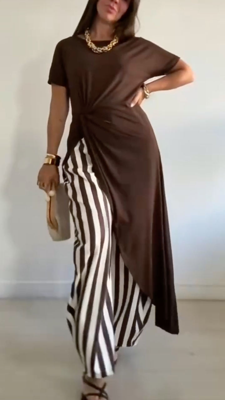 Women's Round Neck Irregular Casual Top