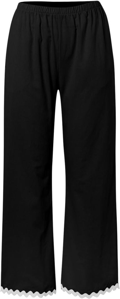 Matching Lounge Set Women Summer Plus Size Wide Leg Pants Sleeveless Lounge Set Stylish Comfy Jogger Loungewear Set