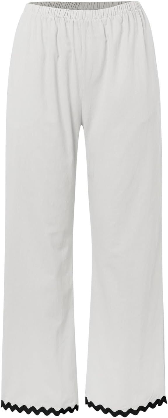 Matching Lounge Set Women Summer Plus Size Wide Leg Pants Sleeveless Lounge Set Stylish Comfy Jogger Loungewear Set