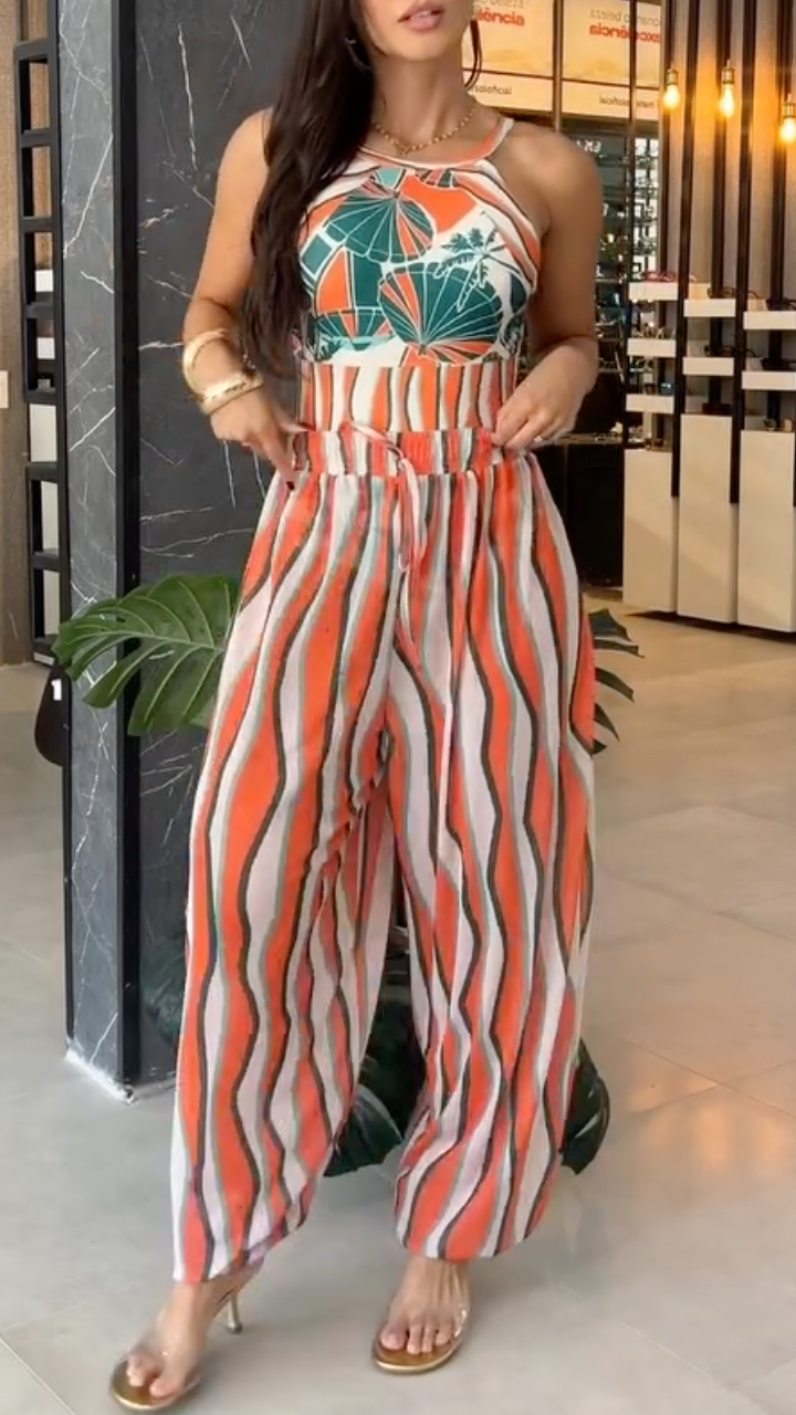 Tropical Print Vacation 2‐Piece Set