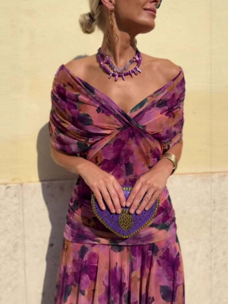 Women's Elegant Mesh Boutonniere Dress