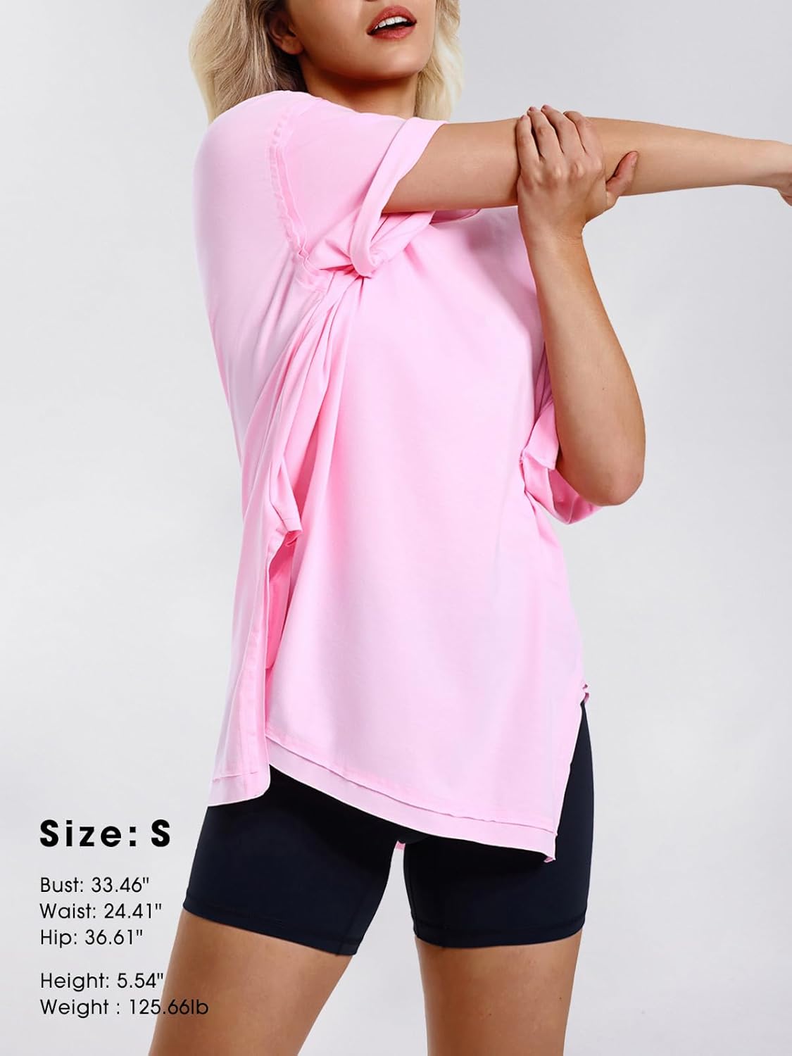 Womens Summer Oversized T Shirts 2025 Casual Short Sleeve Loose Maternity Tops Crewneck Tunic Plus Gym Workout Top