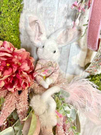 Bunny Wreath, Bunny Door Hanger, Spring Wreath