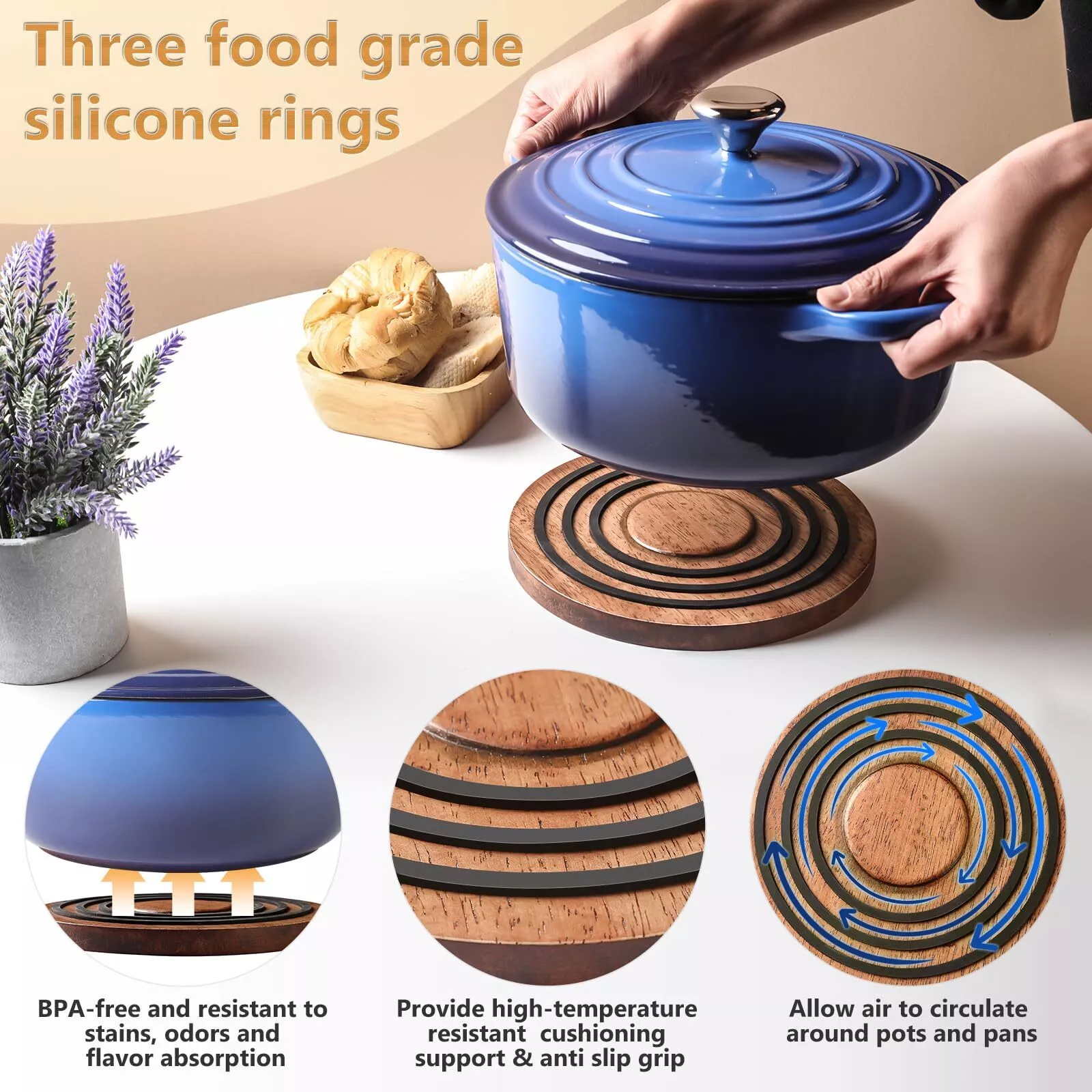Magnetic Wooden Trivet